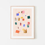 Beach Towel Harmony, By Bea Muller Wall Art Gioia-Local Black Framed Poster 40x60cm