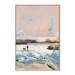 Beach Walk, By Dan Hobday Wall Art Gioia-Local 40x60cm Framed Canvas Oak