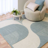 Ex Display - Bentleigh 240 x 340cm Rug - Blue & White Rug Mos-Local