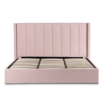 Ex Display - Betsy Fabric King Bed Frame - Blush Pink with Storage King Bed YoBed-Core   