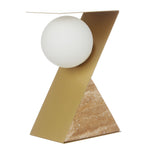 Bias Travertine Table Lamp - Brown & Gold Lighting Albi-Local