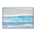 Big Wave, By Richard Podgurski Wall Art Gioia-Local 60x40cm Framed Canvas Black