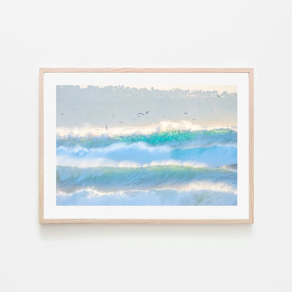 Big Wave, By Richard Podgurski Wall Art Gioia-Local 60x40cm Framed Poster Black