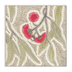 Blooming, By Domica Hill Wall Art Gioia-Local White Framed Canvas 50x50cm