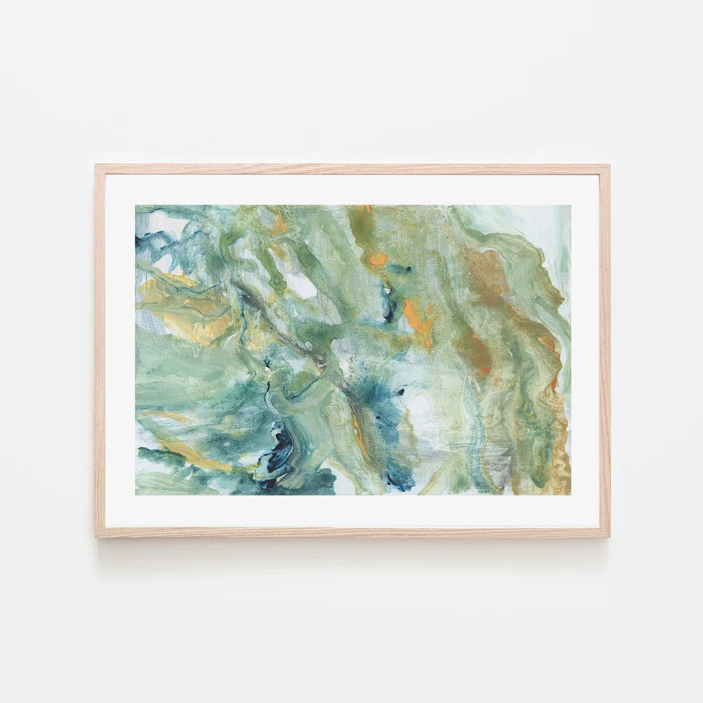 Blue Abstract Forms, By Cartissi Wall Art Gioia-Local Black Framed Poster 60x40cm