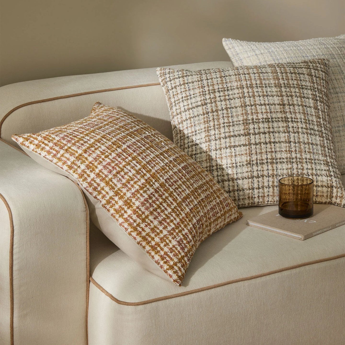 Tripoli 50cm Artisanal Woven Check Cushion Cushion Weave-Local