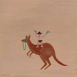 Boomerangs and Bounce, By Domica Hill Wall Art Gioia-Local 50x50cm Framed Canvas Gold