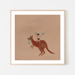 Boomerangs and Bounce, By Domica Hill Wall Art Gioia-Local 50x50cm Framed Poster Black