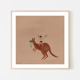 Boomerangs and Bounce, By Domica Hill Wall Art Gioia-Local 50x50cm Framed Poster Black