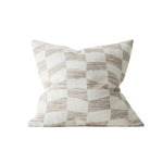 Senso 50cm Woven Cotton Blend Check Cushion Cushion Weave-Local Senso Earth Polyester