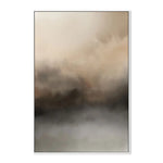 Ex Display - Brown Blurred Mountains 90cm x 135cm Framed Canvas - Black Frame Wall Art Gioia-Local