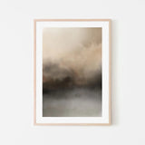 Ex Display - Brown Blurred Mountains 90cm x 135cm Framed Canvas - Black Frame Wall Art Gioia-Local