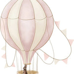 Bunny With Balloon, By At Viv Home Prints Wall Art Gioia-Local 40x60cm Framed Canvas Gold