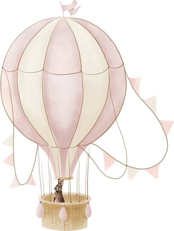 Bunny With Balloon, By At Viv Home Prints Wall Art Gioia-Local 40x60cm Framed Canvas Gold