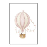 Bunny With Balloon, By At Viv Home Prints Wall Art Gioia-Local 40x60cm Framed Canvas Black