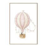 Bunny With Balloon, By At Viv Home Prints Wall Art Gioia-Local 40x60cm Framed Canvas Oak