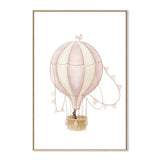 Bunny With Balloon, By At Viv Home Prints Wall Art Gioia-Local 40x60cm Framed Canvas Oak