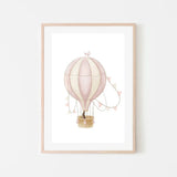 Bunny With Balloon, By At Viv Home Prints Wall Art Gioia-Local 40x60cm Framed Poster Black