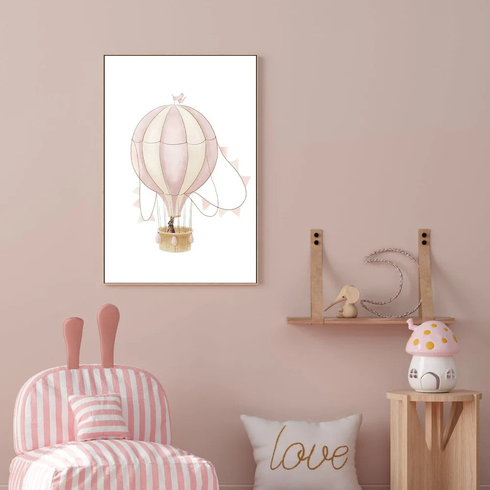 Bunny With Balloon, By At Viv Home Prints Wall Art Gioia-Local