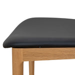 Ex Display - Caspar Natural Dining Chair - Black PU Dining Chair Swady-Core