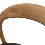 Ex Display - Caspar Natural Dining Chair - Black PU Dining Chair Swady-Core