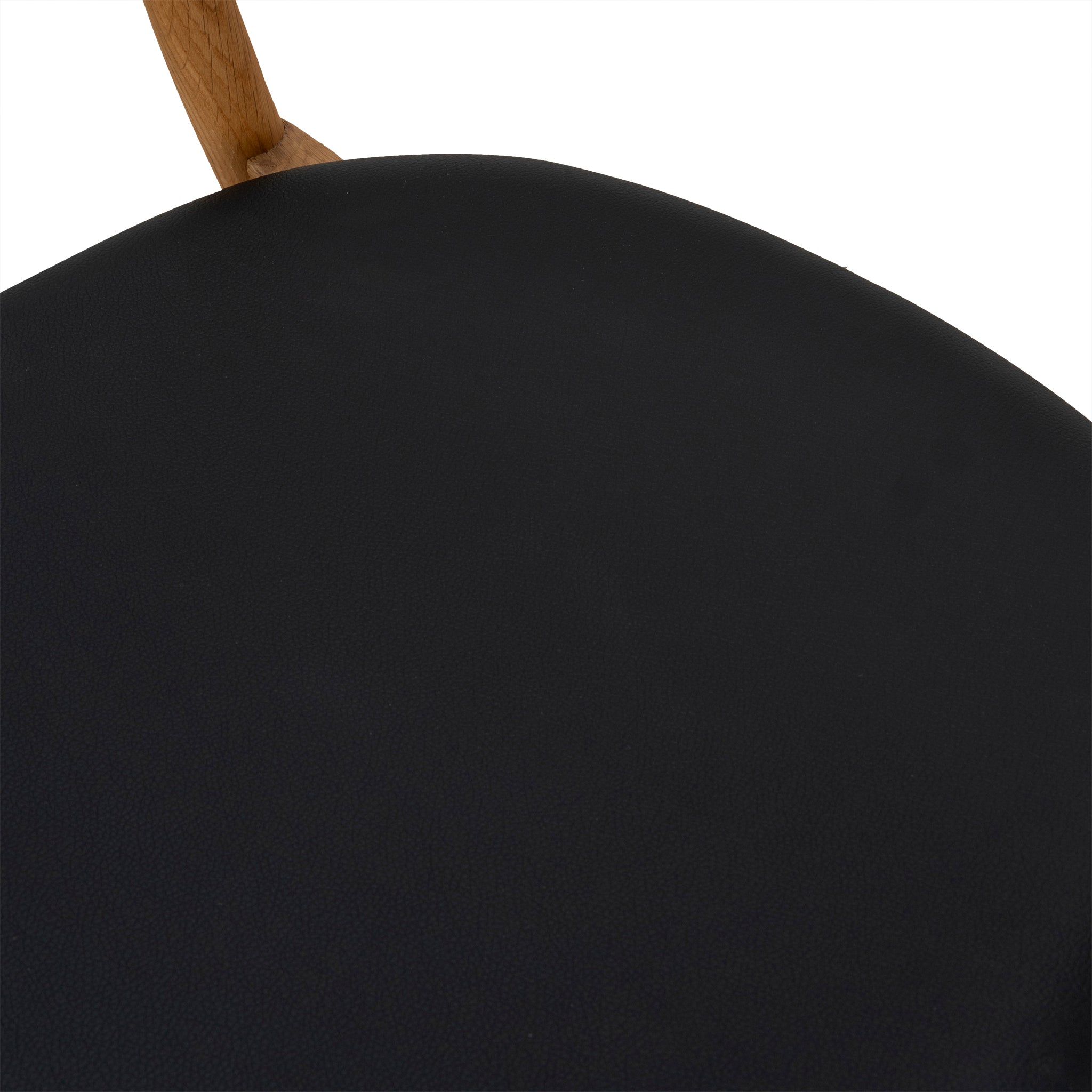 Ex Display - Caspar Natural Dining Chair - Black PU Dining Chair Swady-Core