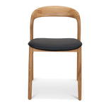 Ex Display - Caspar Natural Dining Chair - Black PU Dining Chair Swady-Core