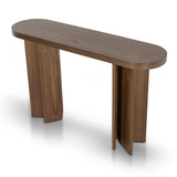 Ex Display - Roshan 1.3m Pill Shape Console Table - Caramel Oak Console Table Valerie-Core