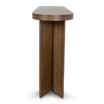 Roshan 1.3m Pill Shape Console Table - Caramel Oak Console Table Valerie-Core