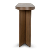 Roshan 1.3m Pill Shape Console Table - Caramel Oak Console Table Valerie-Core