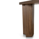 Roshan 1.3m Pill Shape Console Table - Caramel Oak Console Table Valerie-Core