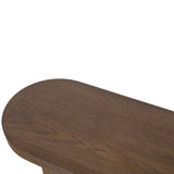 Roshan 1.3m Pill Shape Console Table - Caramel Oak Console Table Valerie-Core