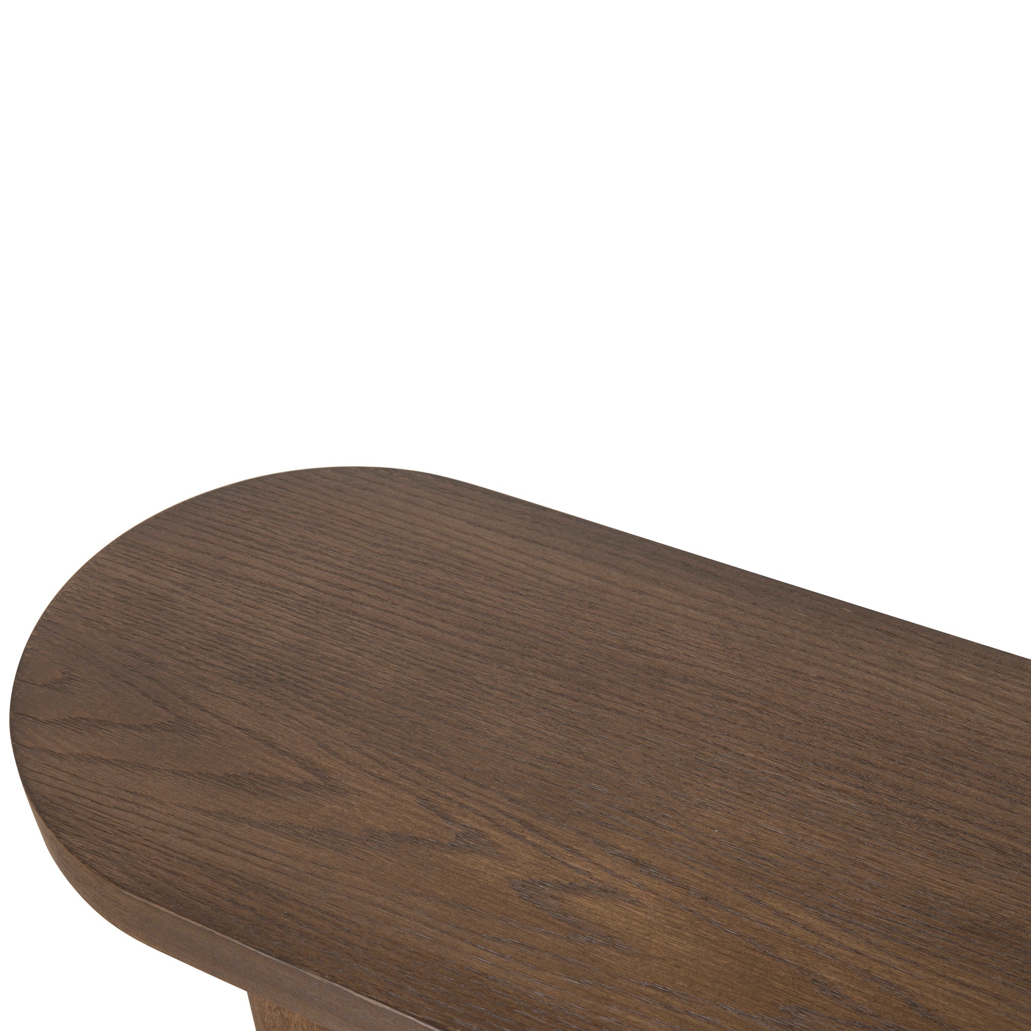 Roshan 1.3m Pill Shape Console Table - Caramel Oak Console Table Valerie-Core