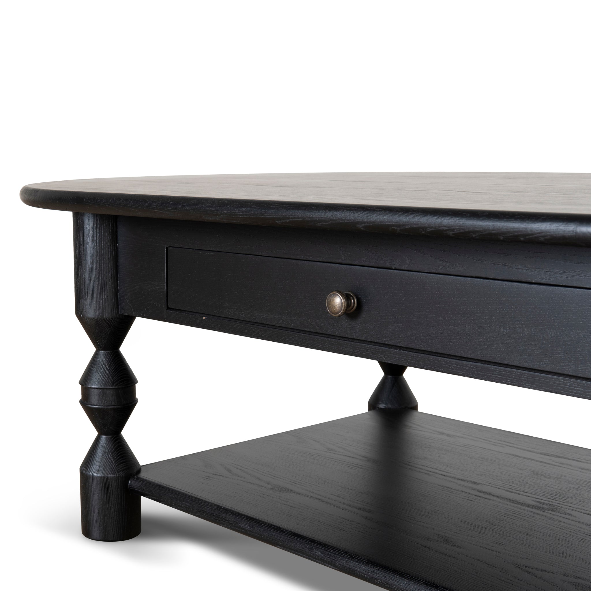 Primrose 1.4m Oval Coffee Table - Black Coffee Table Nicki-Core