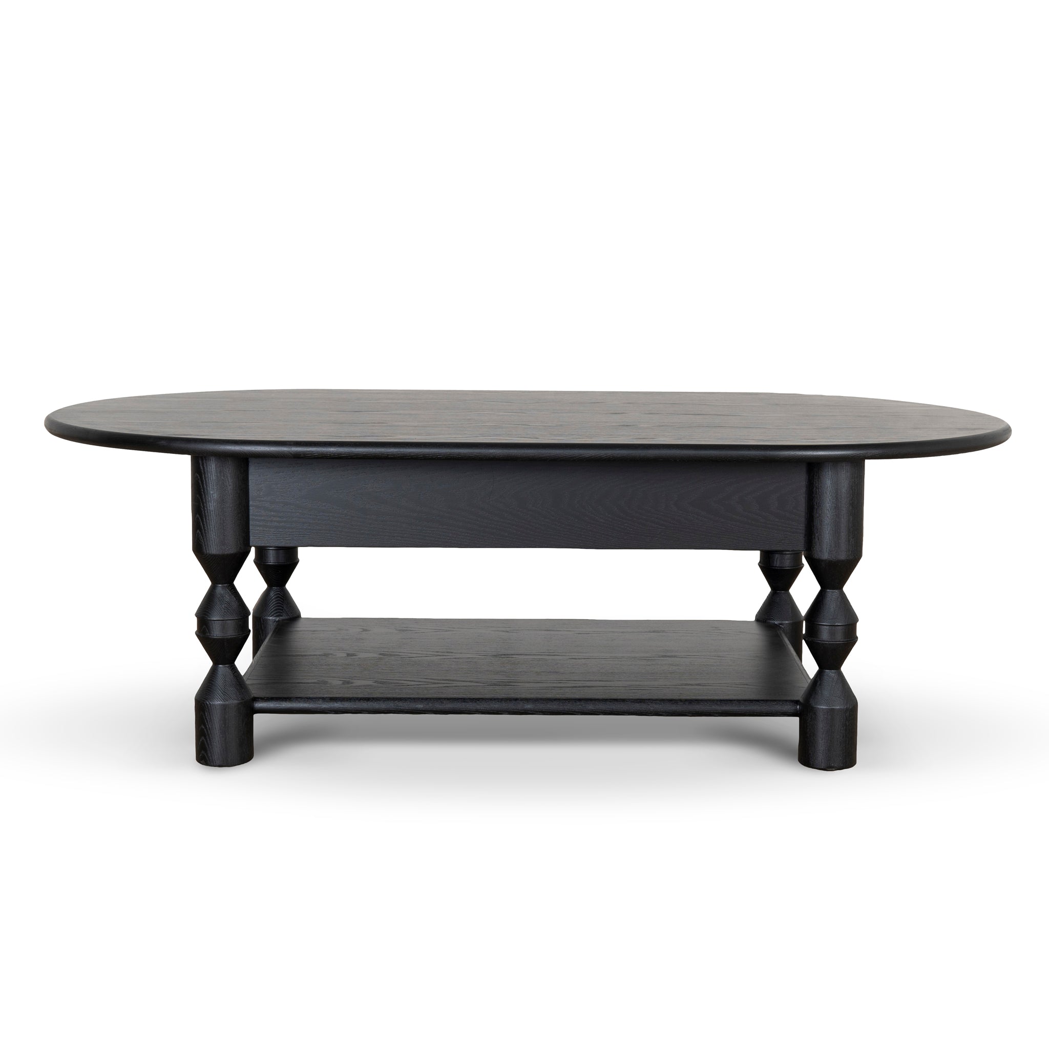 Primrose 1.4m Oval Coffee Table - Black Coffee Table Nicki-Core