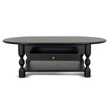 Primrose 1.4m Oval Coffee Table - Black Coffee Table Nicki-Core