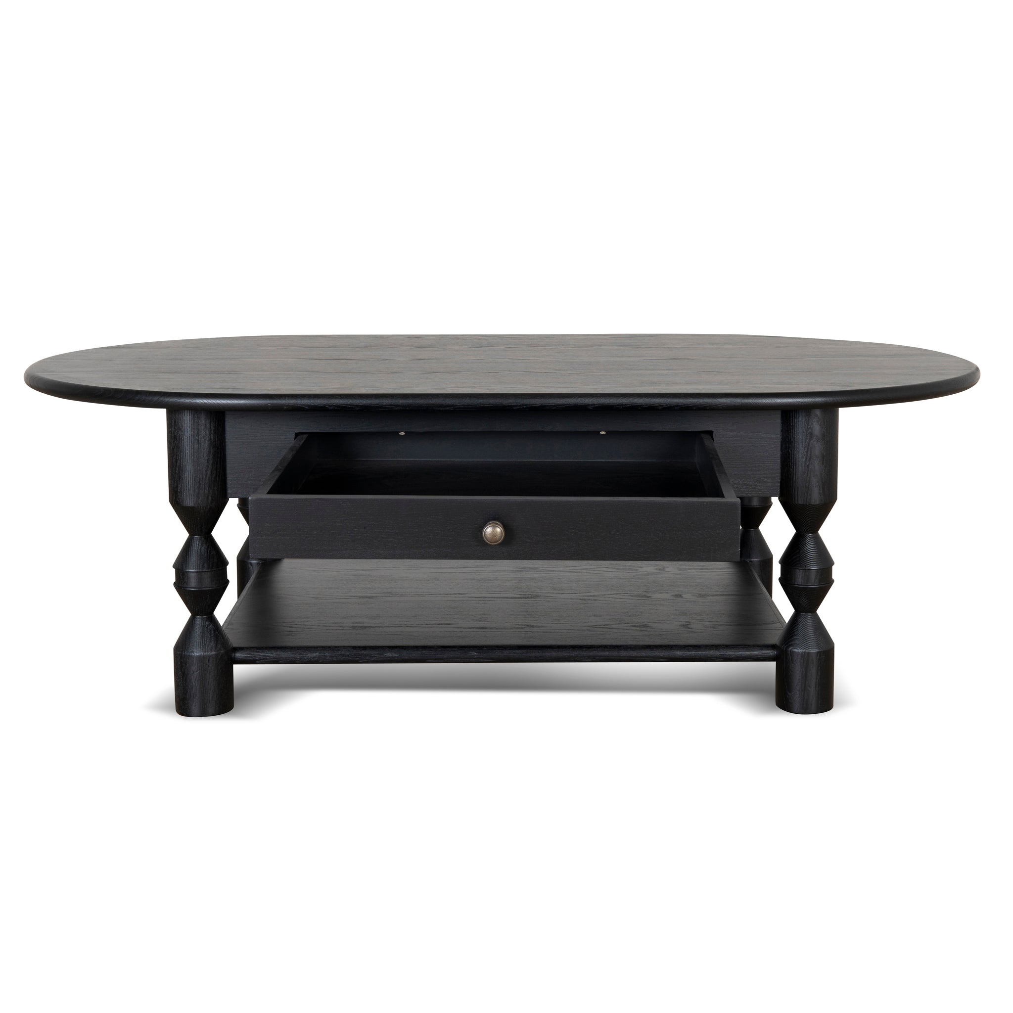 Primrose 1.4m Oval Coffee Table - Black Coffee Table Nicki-Core