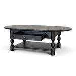 Primrose 1.4m Oval Coffee Table - Black Coffee Table Nicki-Core