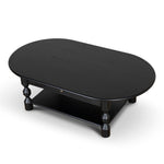 Primrose 1.4m Oval Coffee Table - Black Coffee Table Nicki-Core