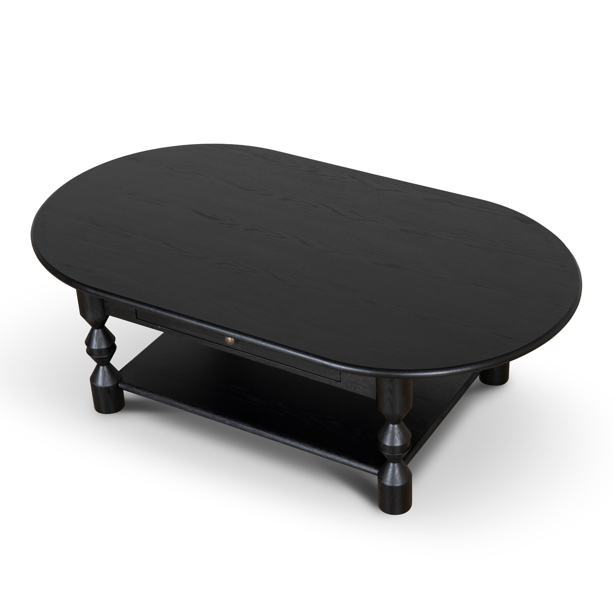 Primrose 1.4m Oval Coffee Table - Black Coffee Table Nicki-Core