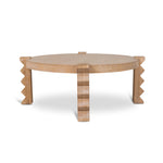 Maria 100cm Round Coffee Table - Natural Coffee Table Nicki-Core   