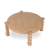 Maria 100cm Round Coffee Table - Natural Coffee Table Nicki-Core   