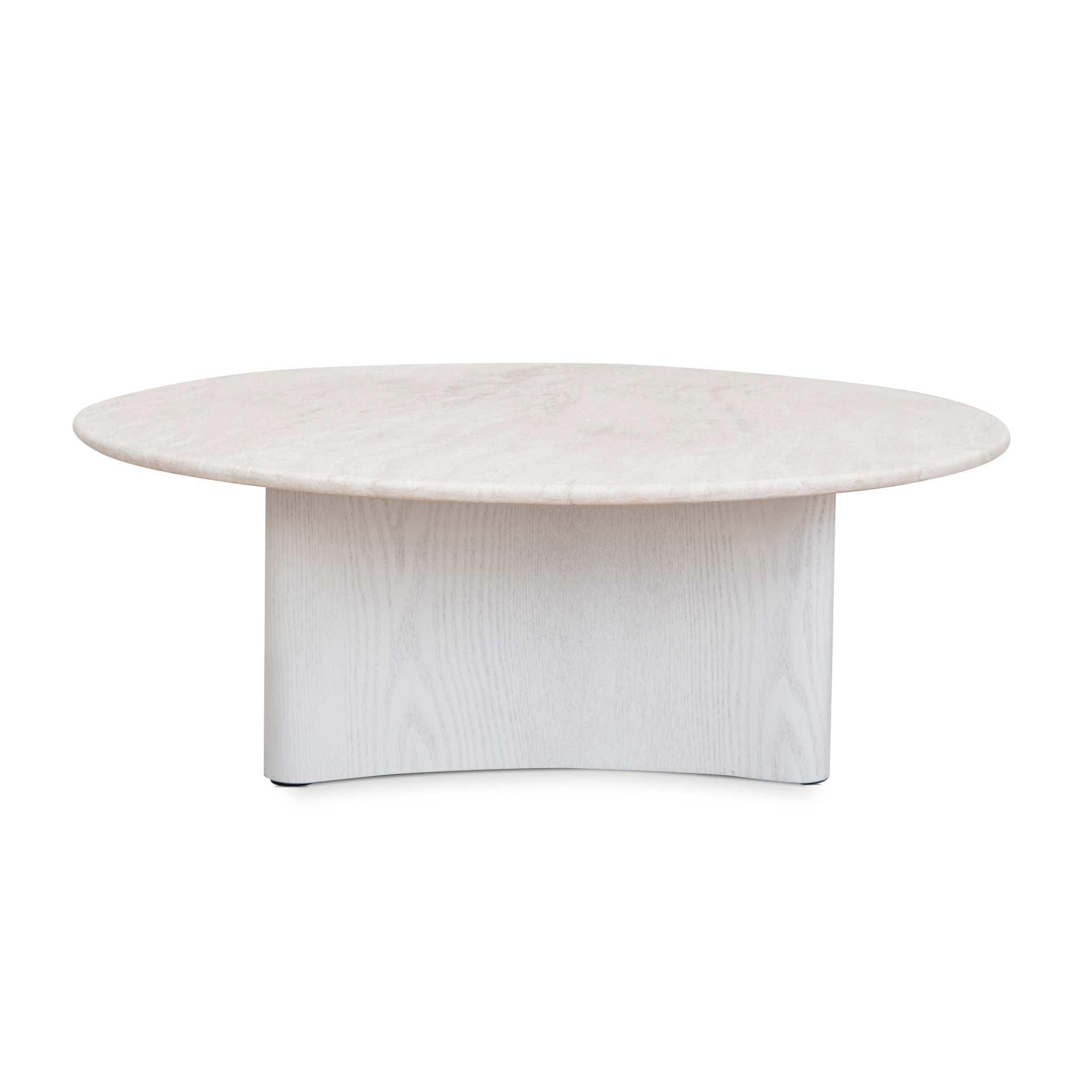 Zafar Nested Travertine Coffee Table - White Coffee Table Dwood-Core