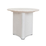 Zafar Nested Travertine Coffee Table - White Coffee Table Dwood-Core