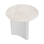 Zafar Nested Travertine Coffee Table - White Coffee Table Dwood-Core
