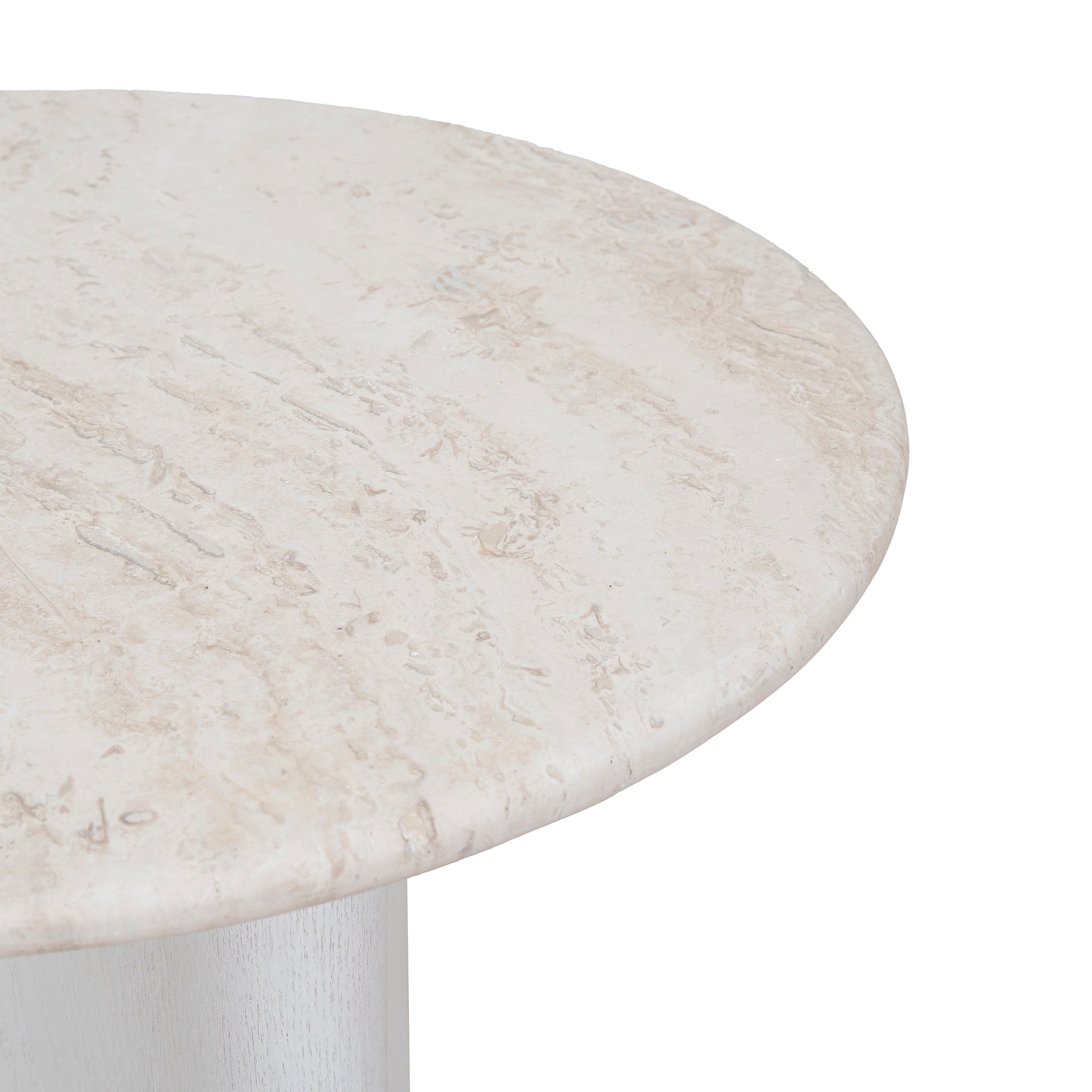 Zafar Nested Travertine Coffee Table - White Coffee Table Dwood-Core
