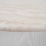 Zafar Nested Travertine Coffee Table - White Coffee Table Dwood-Core