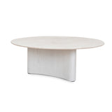 Zafar Nested Travertine Coffee Table - White Coffee Table Dwood-Core