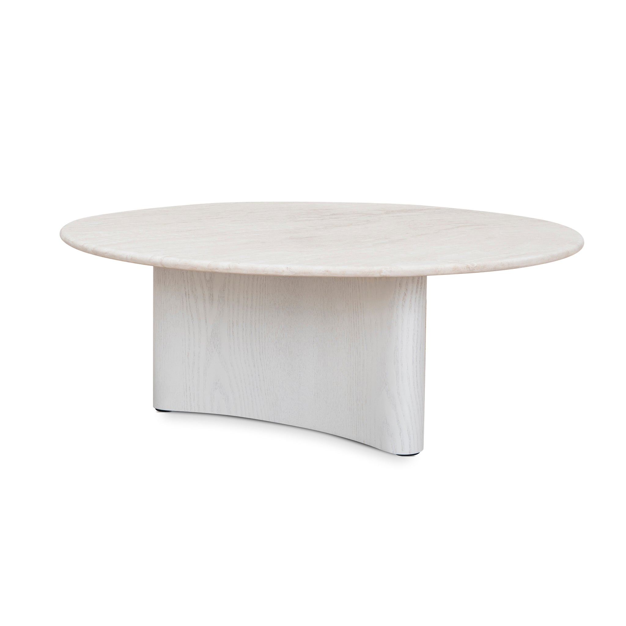 Zafar Nested Travertine Coffee Table - White Coffee Table Dwood-Core