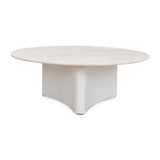 Zafar Nested Travertine Coffee Table - White Coffee Table Dwood-Core